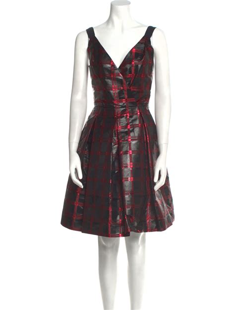 Miu Miu Plaid Print Mini Dress 